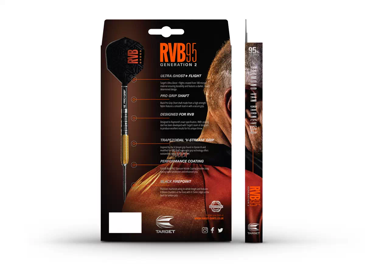 Target Darts Raymond Van Barneveld G2 95% Tungsten 25 grams Target Darts Raymond Van Barneveld G2 95% Tungsten 25 grams